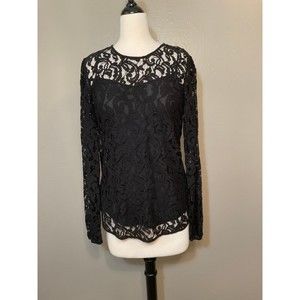 Women's Small Black Lace Michael Kors Shirt